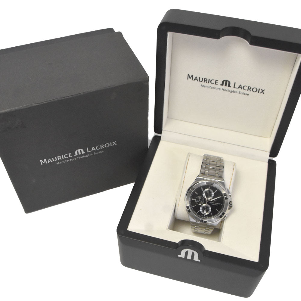 MAURICE LACROIX icon AI1018-SS002-330-1 Chronograph Date black Dial Quartz Men's
 Watch G#147350