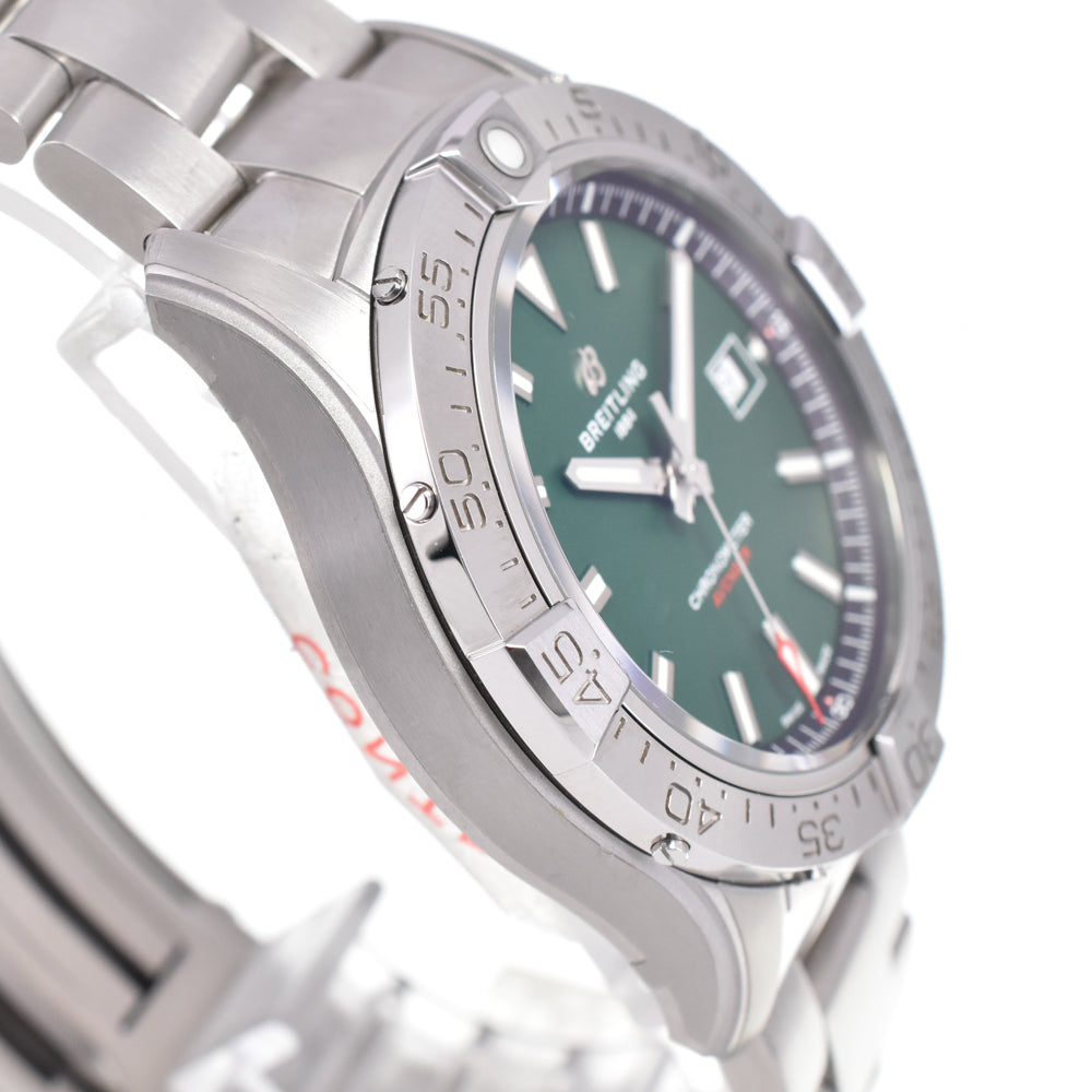 with paper BREITLING Avenger A17328 Date green Dial Automatic Men's
 Watch D#147354