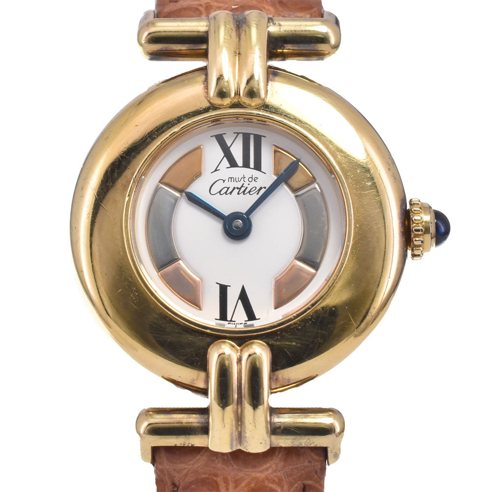 with paper CARTIER Must-Collize 590002 Trinity white Dial Quartz Ladies
 Watch K#147356
