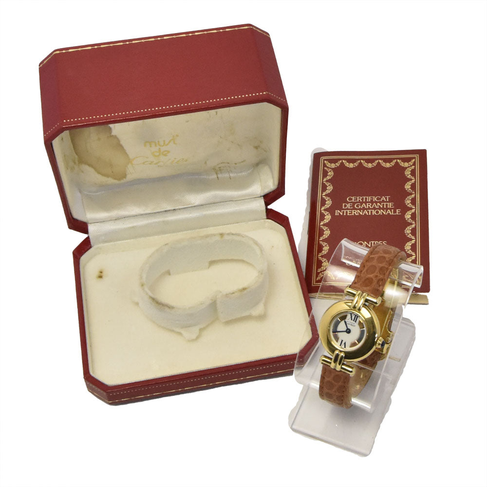 with paper CARTIER Must-Collize 590002 Trinity white Dial Quartz Ladies
 Watch K#147356