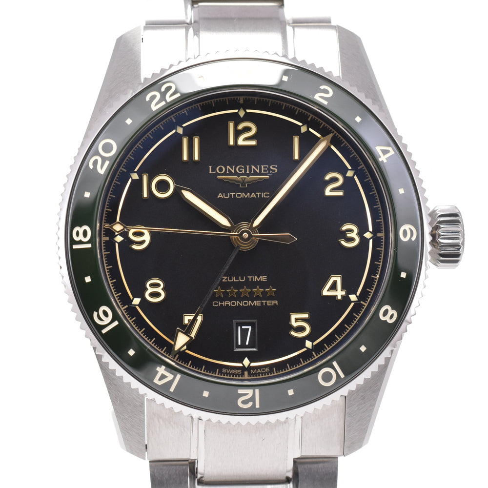 with paper LONGINES spirit zulu time L3.802.4.63.6 black Dial Automatic Men's
 Watch D#147363