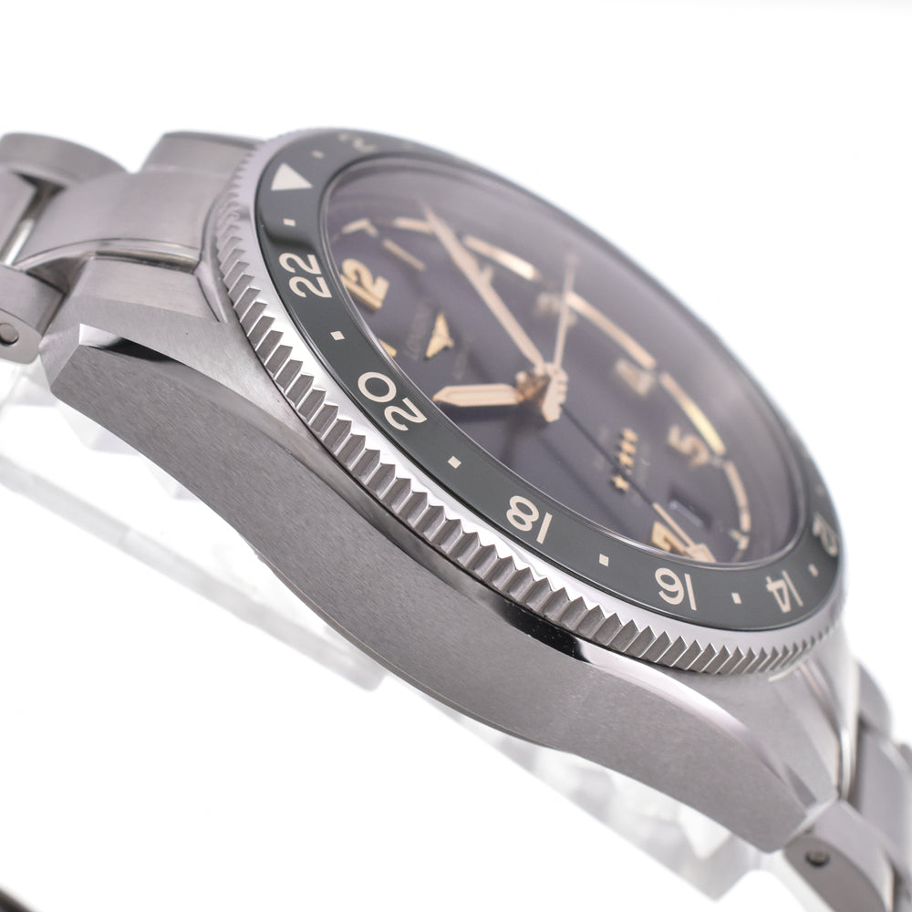 with paper LONGINES spirit zulu time L3.802.4.63.6 black Dial Automatic Men's
 Watch D#147363