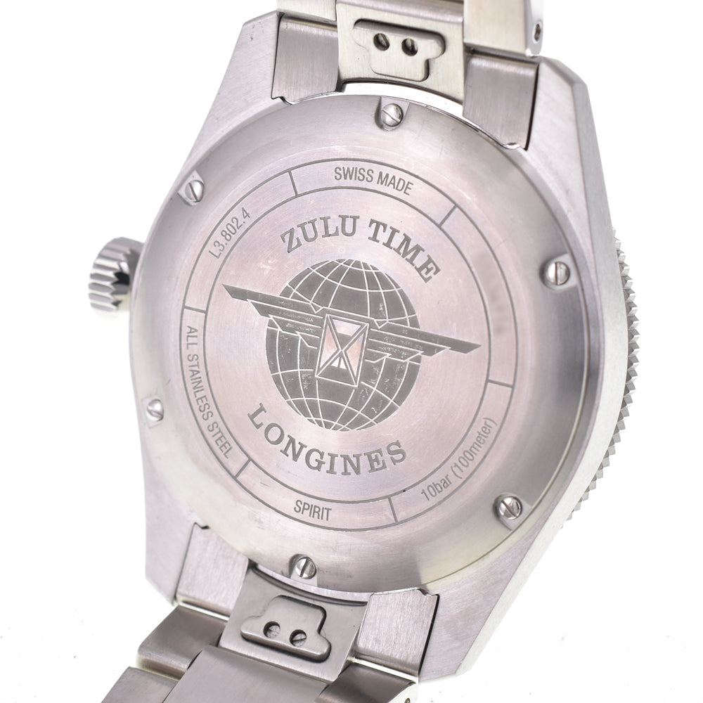 with paper LONGINES spirit zulu time L3.802.4.63.6 black Dial Automatic Men's
 Watch D#147363