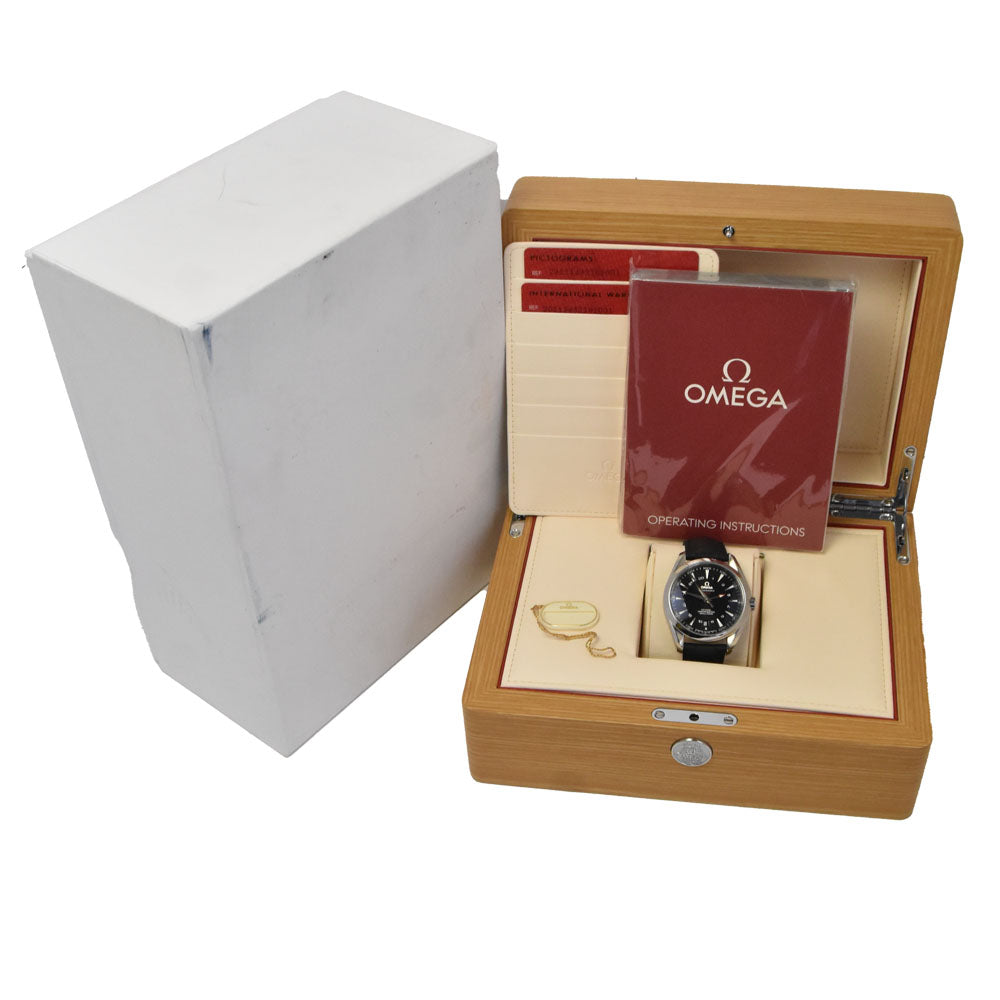 with paper OMEGA Seamaster Aqua Terra GMT 231.13.43.22.01.001 Date CO-AXIAL black Dial Automatic Men's
 Watch G#147367