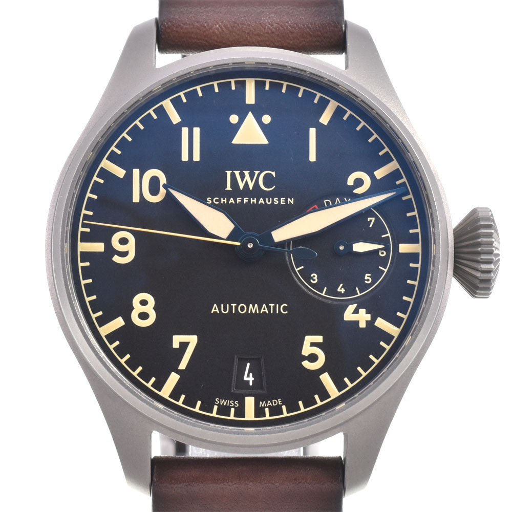 with paper IWC SCHAFFHAUSEN Big Pilot Heritage IW501004 Power reserve black Dial Automatic Men's
 Watch C#147368