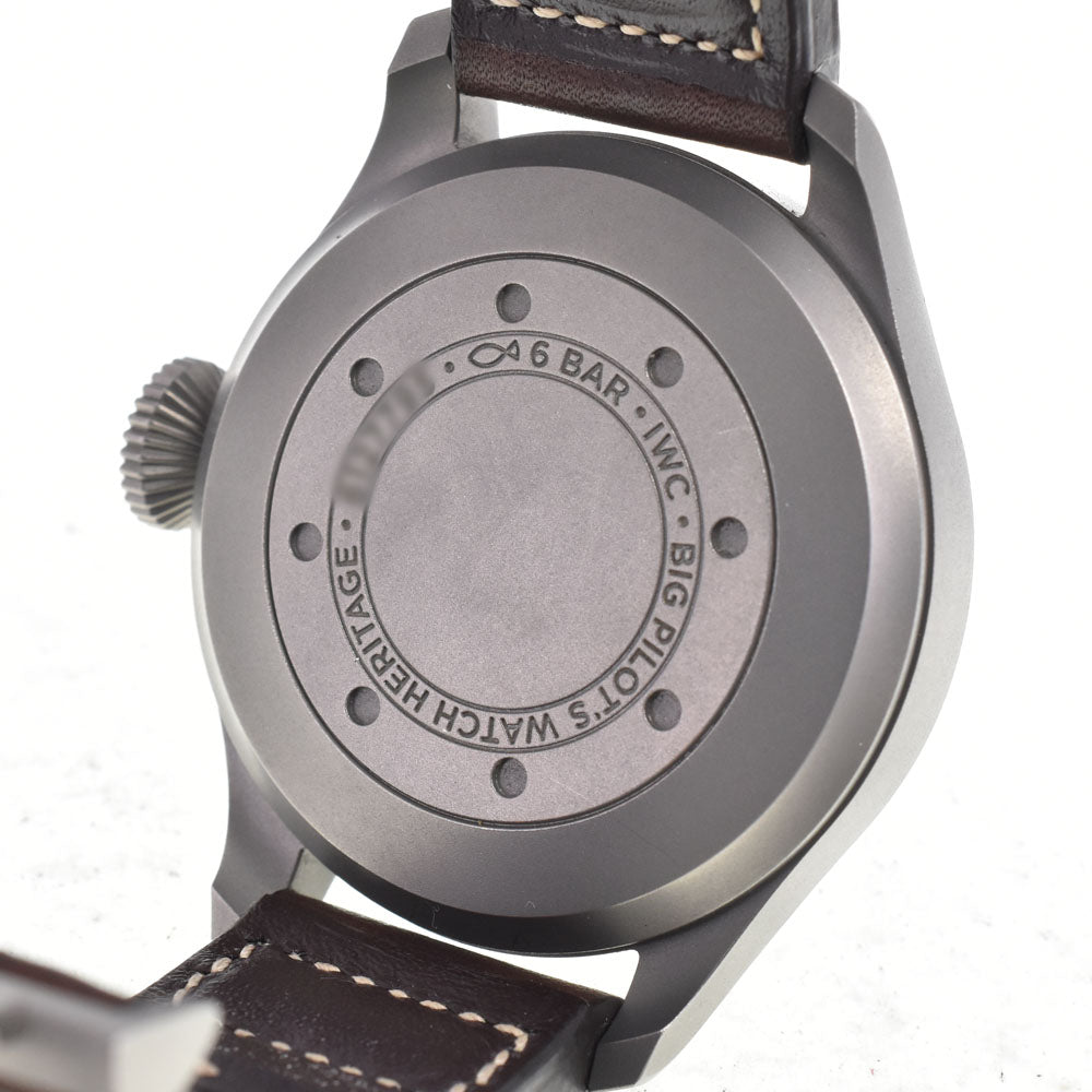 with paper IWC SCHAFFHAUSEN Big Pilot Heritage IW501004 Power reserve black Dial Automatic Men's
 Watch C#147368