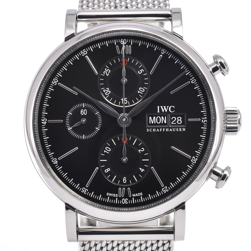 with paper IWC SCHAFFHAUSEN Portofino IW391016 Chronograph black Dial Automatic Men's
 Watch D#147371