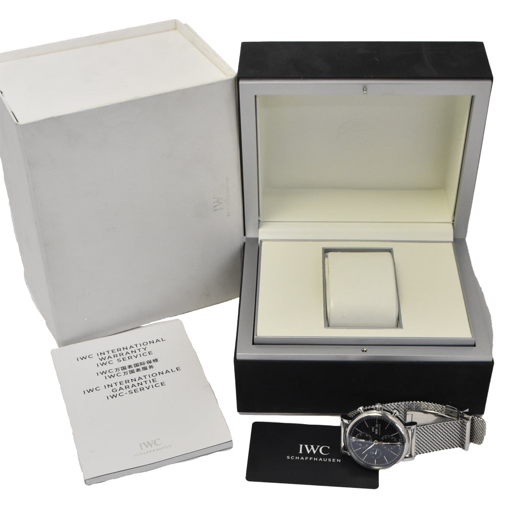 with paper IWC SCHAFFHAUSEN Portofino IW391016 Chronograph black Dial Automatic Men's
 Watch D#147371