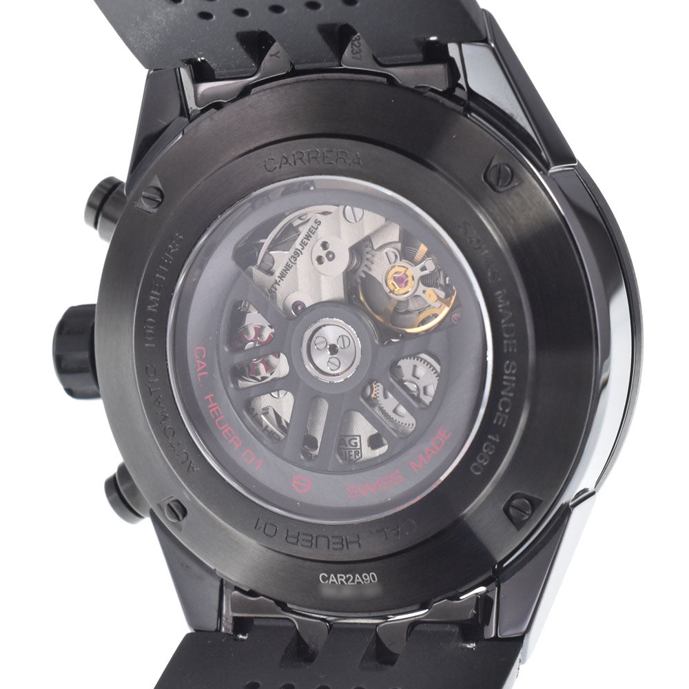 with paper TAG HEUER Carrera CAR2A90 Caliber Heuer 01 Black (Skeleton) Dial Automatic Men's
 Watch B#147372