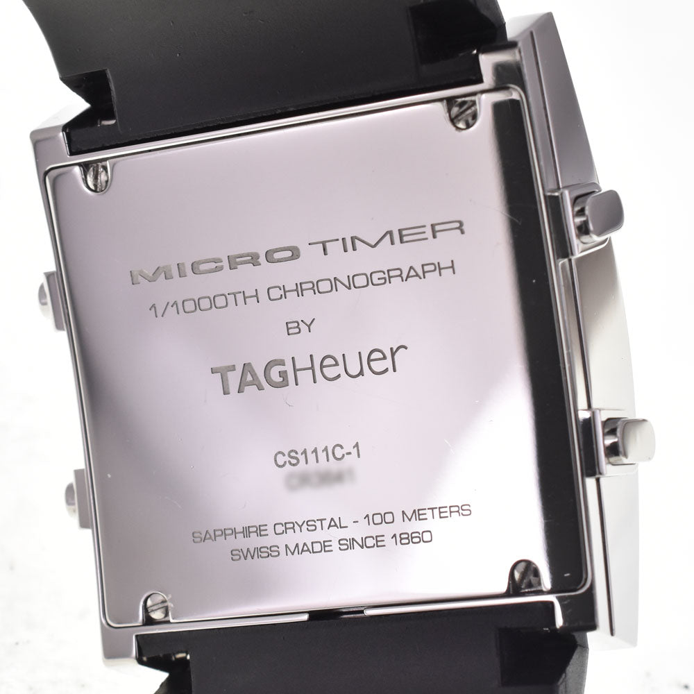 with paper TAG HEUER Micro timer CS111C.FT6003 Digital Black / LCD Dial Quartz Men's
 Watch H#147374