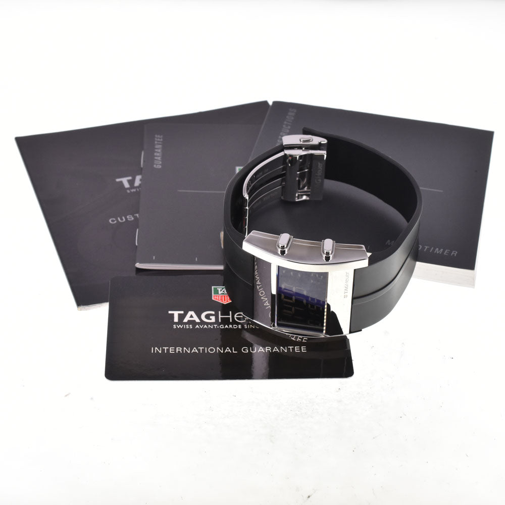 with paper TAG HEUER Micro timer CS111C.FT6003 Digital Black / LCD Dial Quartz Men's
 Watch H#147374