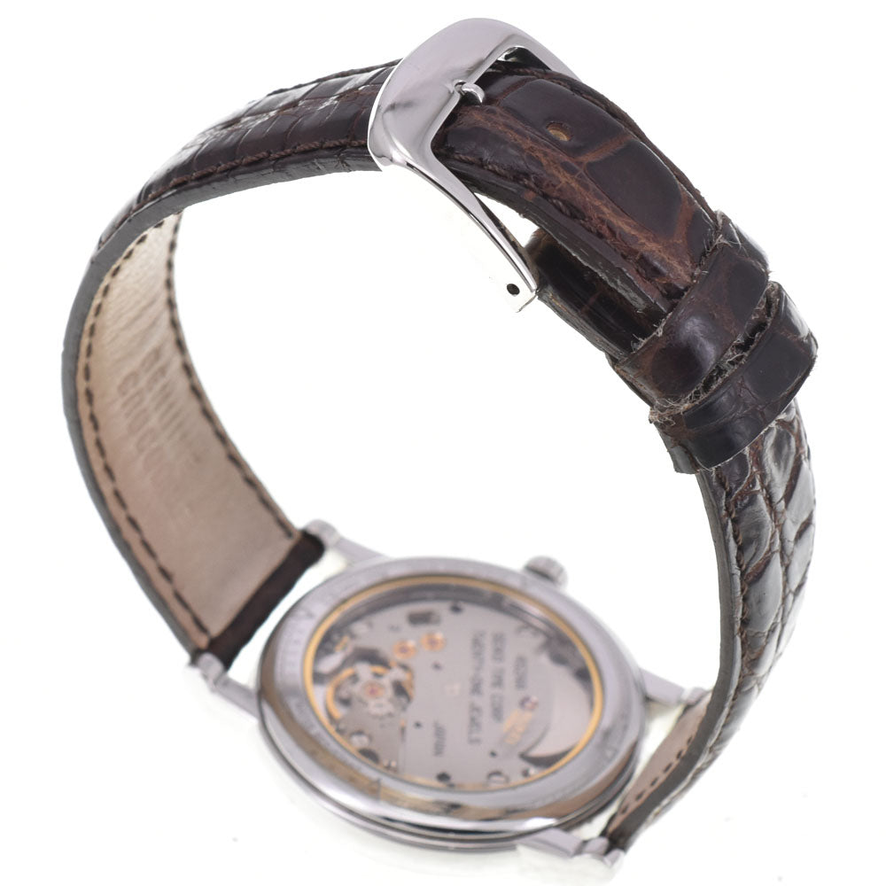 with paper SEIKO Laurel 4S24-0060 see-through back Silver Dial Hand Winding Men's
 Watch G#147377