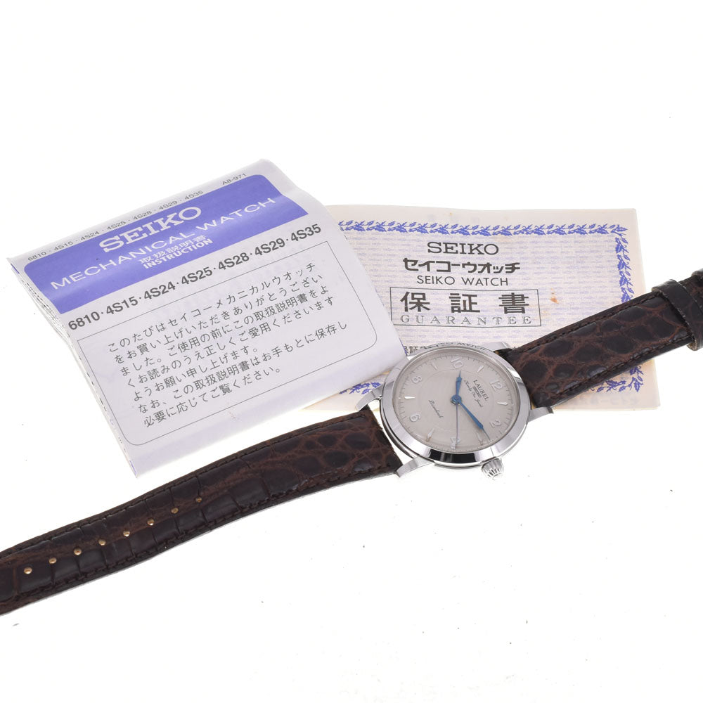 with paper SEIKO Laurel 4S24-0060 see-through back Silver Dial Hand Winding Men's
 Watch G#147377
