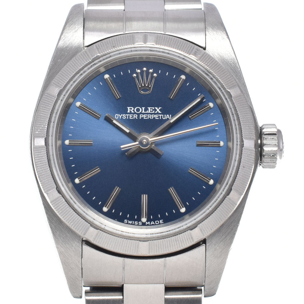 ROLEX Oyster perpetual 76030 Cal.2230 blue Dial Automatic Ladies
 Watch J#147386