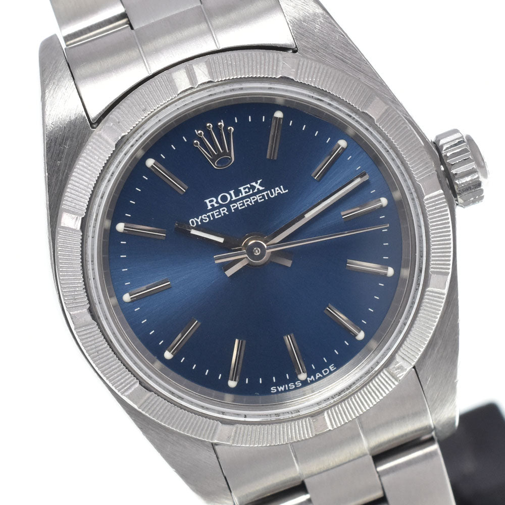 ROLEX Oyster perpetual 76030 Cal.2230 blue Dial Automatic Ladies
 Watch J#147386