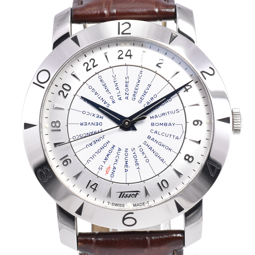 with paper TISSOT Heritage Worldtimer T078.641.16.037.00 160th Anniversary Model Silver Dial Automatic Men's
 Watch G#147399