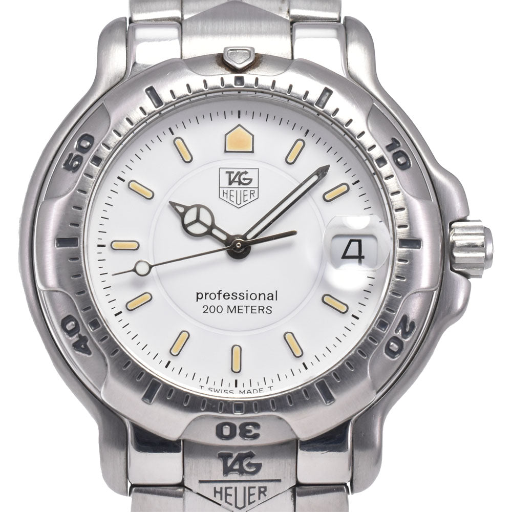 TAG HEUER 6000 Series Professional WH1111 white Dial Quartz Men's
 Watch K#147402