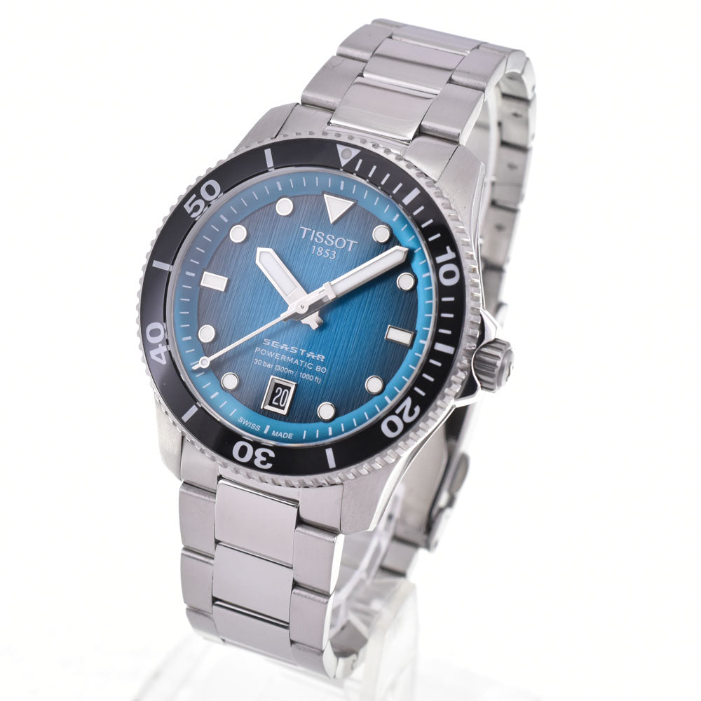 TISSOT Sea star 1000 T120.807.11.091.00 Date Turquoise Gradient Dial Automatic Men's
 Watch D#147405
