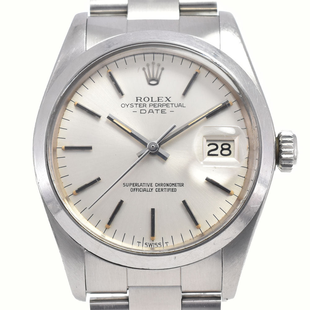 ROLEX Oyster perpetual date 1500 vintage Cal.1570 Silver Dial Automatic Men's
 Watch L#147412