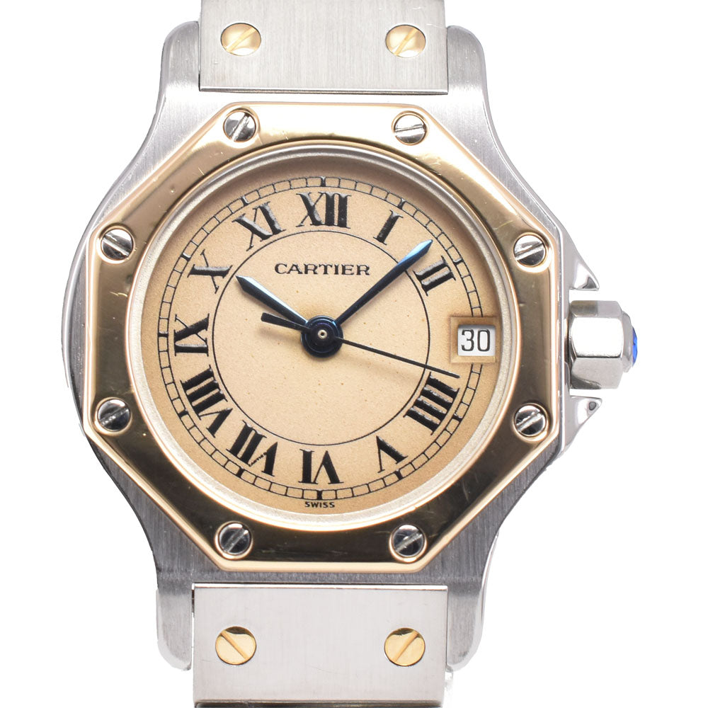 with paper CARTIER Santos Octagon SM W2001683 Ivory Dial Quartz Ladies
 Watch G#147421