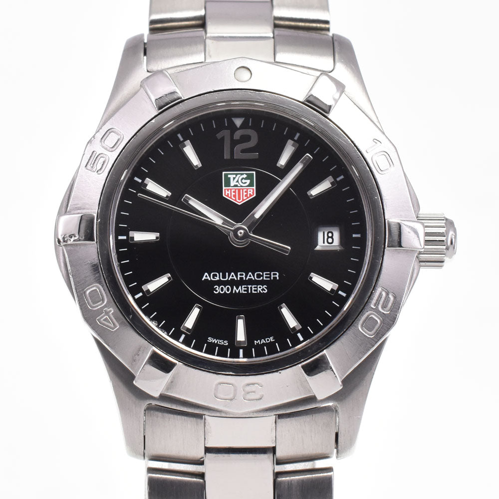 with paper TAG HEUER Aqua racer WAF141A black Dial Quartz Ladies
 Watch I#147428