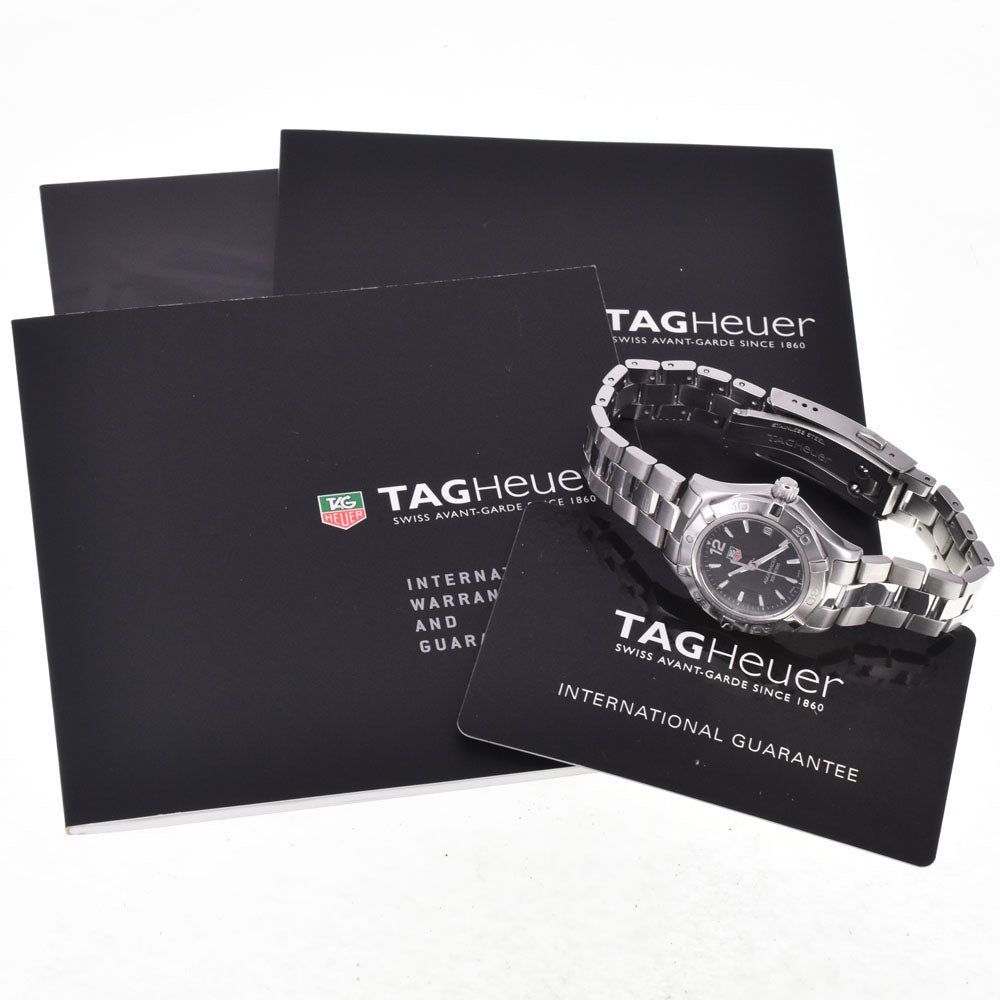 with paper TAG HEUER Aqua racer WAF141A black Dial Quartz Ladies
 Watch I#147428