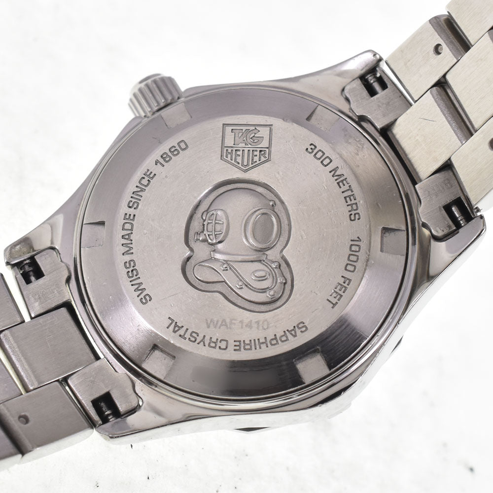 with paper TAG HEUER Aqua racer WAF141A black Dial Quartz Ladies
 Watch I#147428