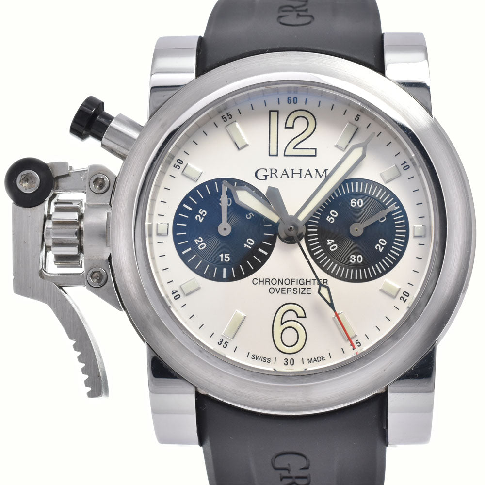 GRAHAM Chrono Fighter Oversize 2OVDIVAS.B03A.K10B Chronograph Date Silver Dial Automatic Men's
 Watch H#147432