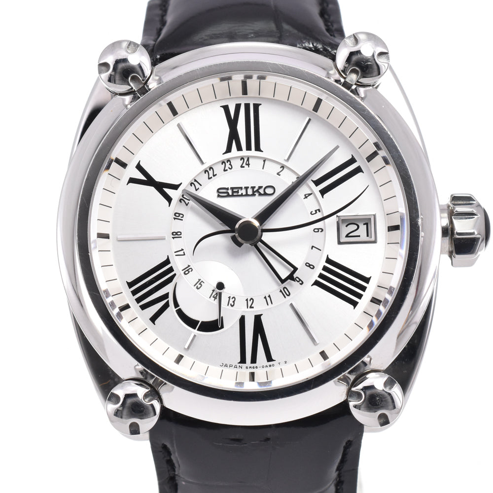 with paper SEIKO Galante SBLA035/5R66-0AC1 Silver Dial Spring drive Men's
 Watch D#147434