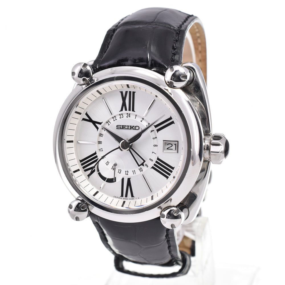 with paper SEIKO Galante SBLA035/5R66-0AC1 Silver Dial Spring drive Men's
 Watch D#147434