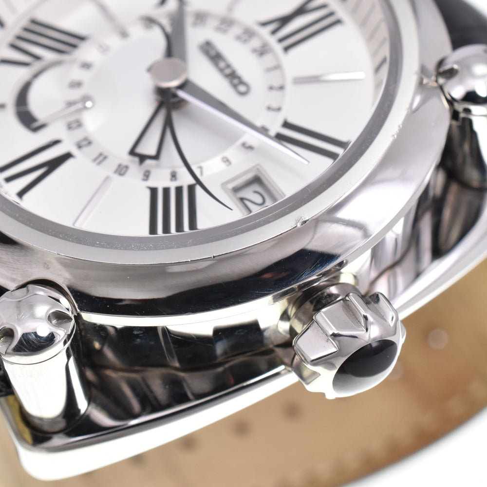 with paper SEIKO Galante SBLA035/5R66-0AC1 Silver Dial Spring drive Men's
 Watch D#147434