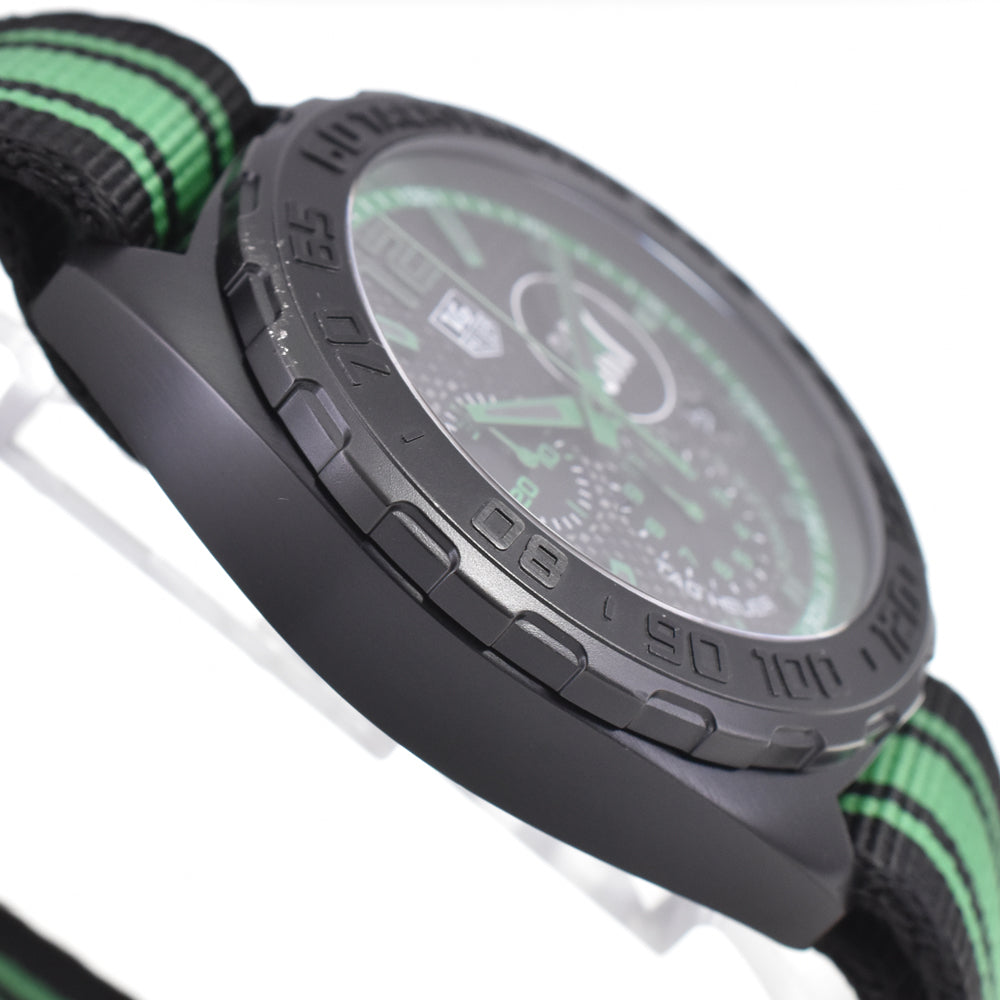 with paper TAG HEUER Formula 1 CAZ1113.FC8189 Cristiano Ronaldo (CR7) Black / green Dial Quartz Men's
 Watch D#147436