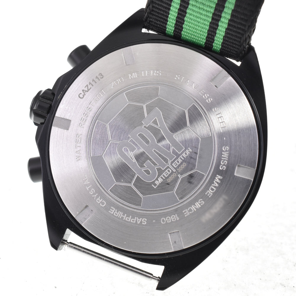 with paper TAG HEUER Formula 1 CAZ1113.FC8189 Cristiano Ronaldo (CR7) Black / green Dial Quartz Men's
 Watch D#147436