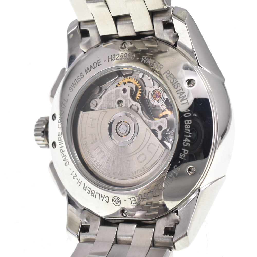 HAMILTON Jazz master H325960 Chronograph see-through back black Dial Automatic Men's
 Watch G#147457