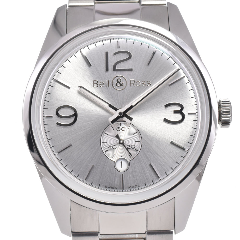 with paper Bell＆Ross vintage BRG123-WH-ST/SST Date Silver Dial Automatic Men's
 Watch H#147459