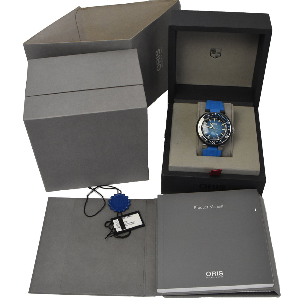 ORIS Aquis Pro 4000m 01 400 7777 7155 Date blue Dial Automatic Men's
 Watch G#147460