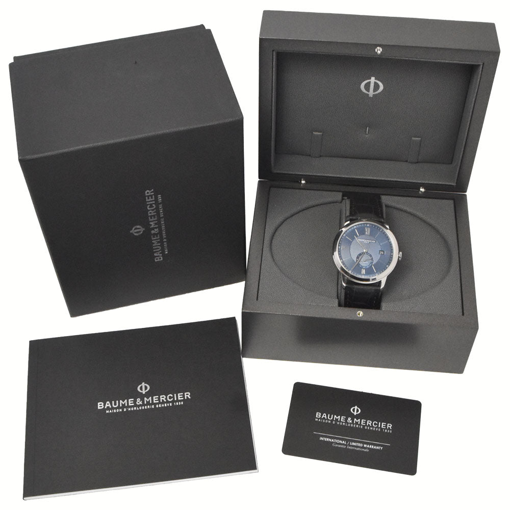 with paper Baume & Mercier Classima M0A10480 blue Dial Automatic Men's
 Watch G#147461