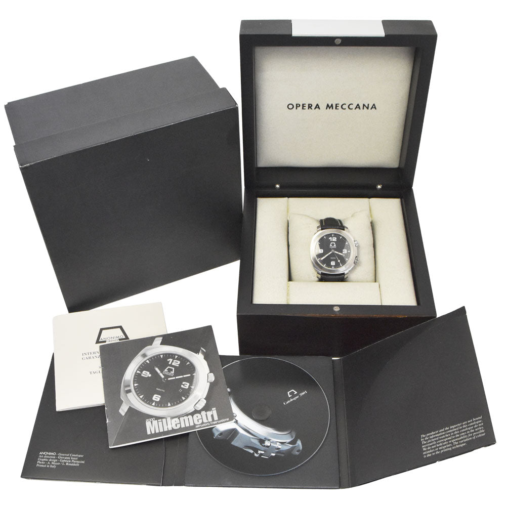 with paper ANONIMO Millemetry MOD.2000 Date black Dial Automatic Men's
 Watch G#147463