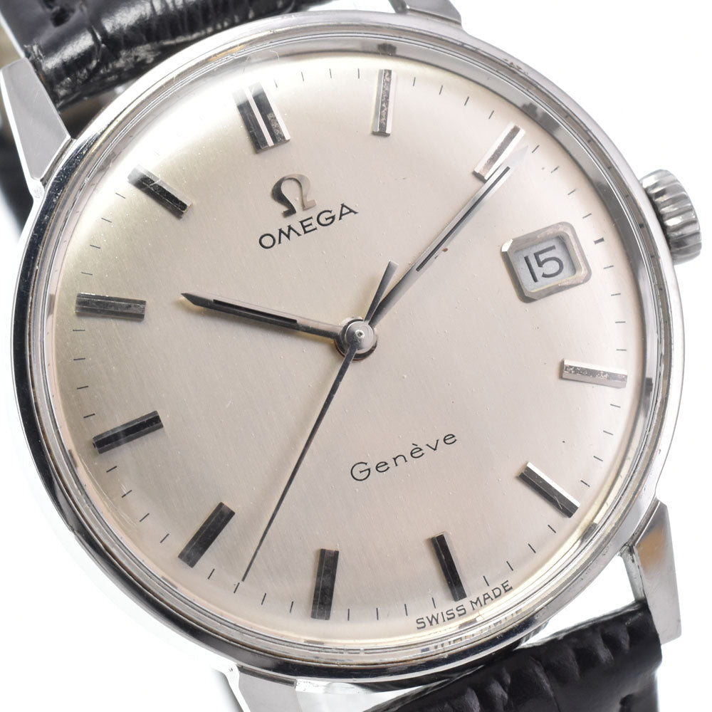 OMEGA Geneva 136.011 vintage Cal.613 Silver Dial Hand Winding Men's
 Watch H#147477