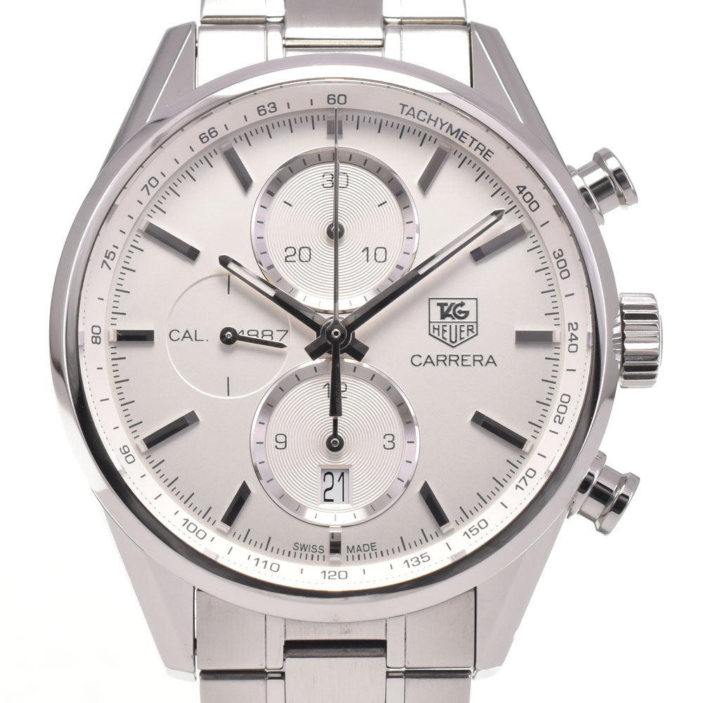 with paper TAG HEUER Carrera Caliber 1887 CAR2111.BA0720 Date Silver Dial Automatic Men's
 Watch H#147484