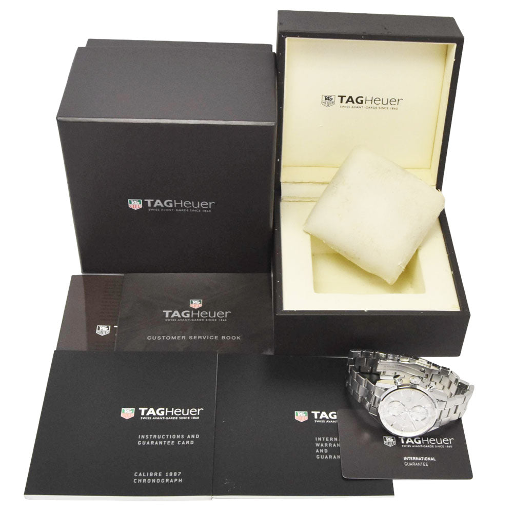 with paper TAG HEUER Carrera Caliber 1887 CAR2111.BA0720 Date Silver Dial Automatic Men's
 Watch H#147484