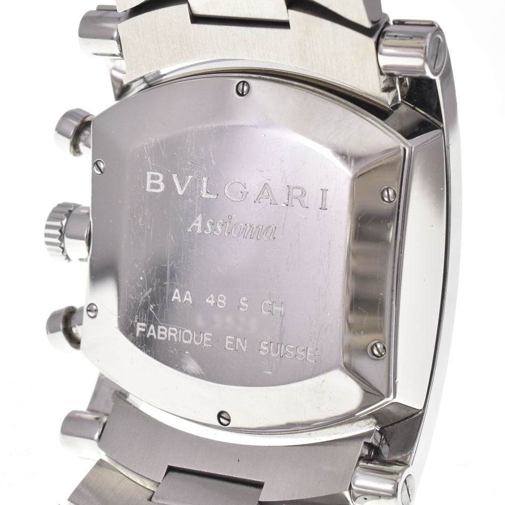 with paper BVLGARI Assioma AA48SCH Chronograph Date Navy Dial Automatic Men's
 Watch H#147487