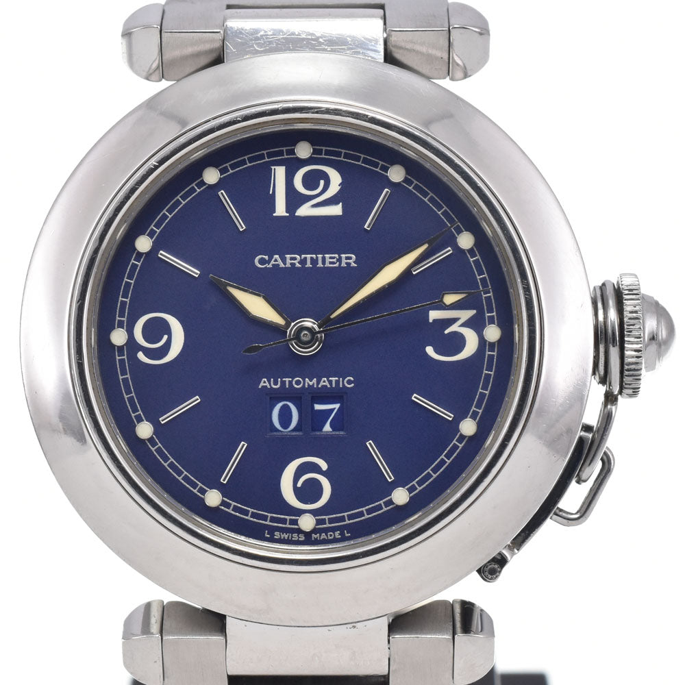 CARTIER Pasha C W31047M7 Big date Navy Dial Automatic Unisex
 Watch K#147501
