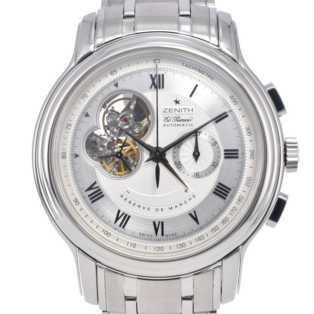 ZENITH Chronomaster XXT Open 03.1260.4021 El Primero see-through back Silver Dial Automatic Men's
 Watch I#147502