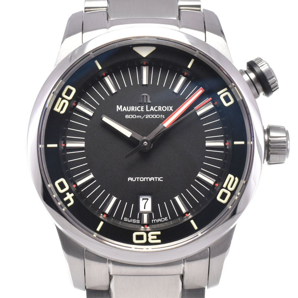 with paper MAURICE LACROIX Pontos S Diver PT6248-SS002-330-1 black Dial Automatic Men's
 Watch G#147507