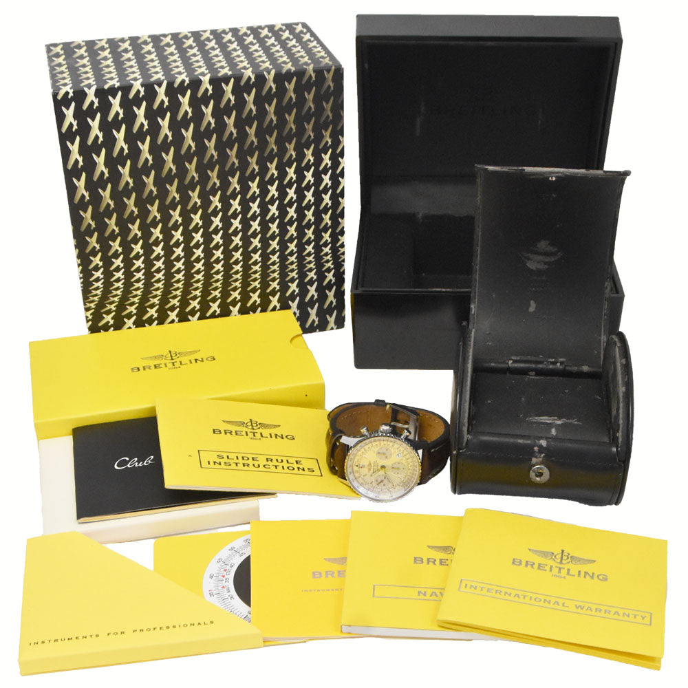 with paper BREITLING Navi timer A23322 Chronograph Silver Dial Automatic Men's
 Watch G#147516