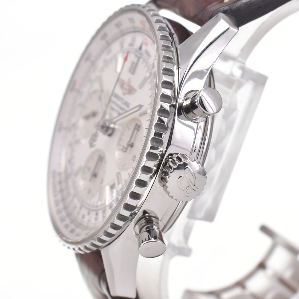 with paper BREITLING Navi timer A23322 Chronograph Silver Dial Automatic Men's
 Watch G#147516