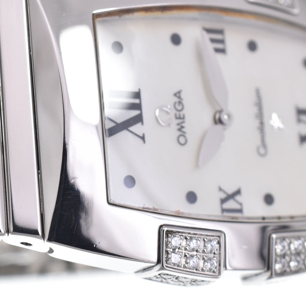 OMEGA Constellation 1586.70 Diamond Bezel White shell Dial Quartz Ladies
 Watch J#147523