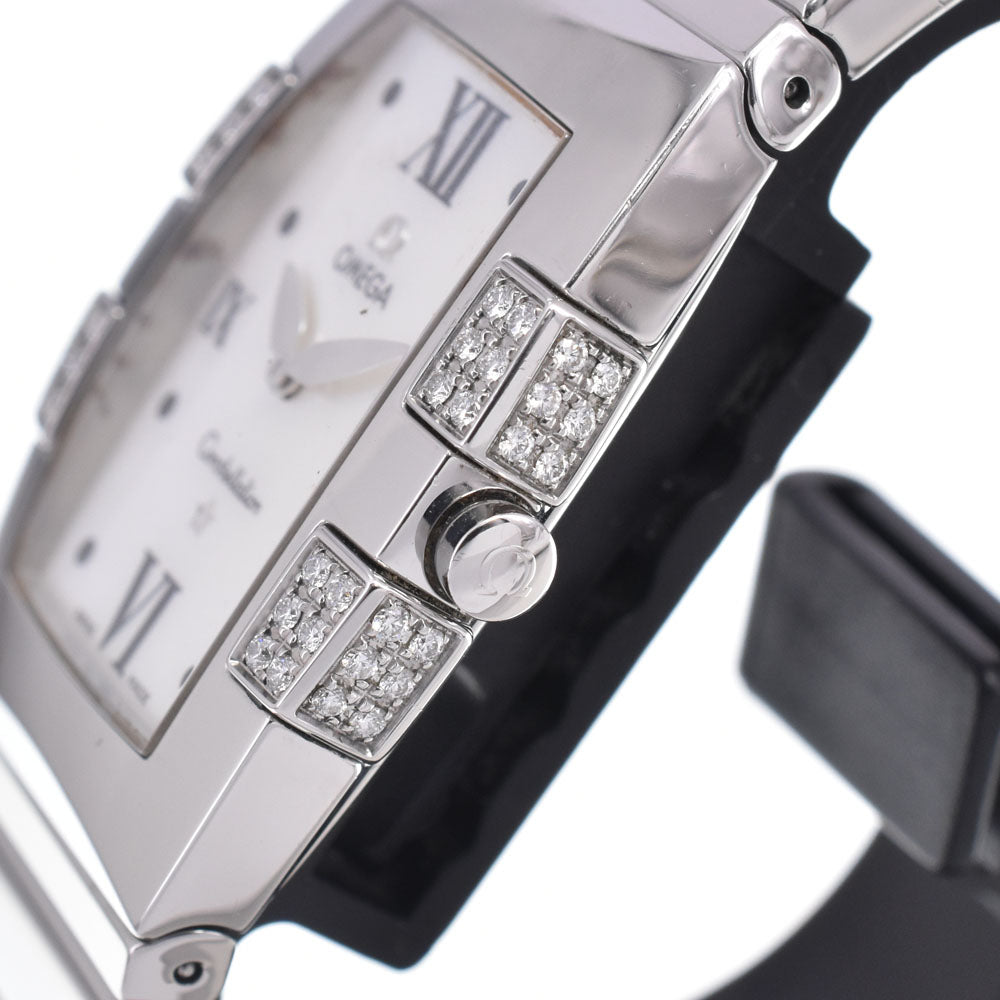 OMEGA Constellation 1586.70 Diamond Bezel White shell Dial Quartz Ladies
 Watch J#147523