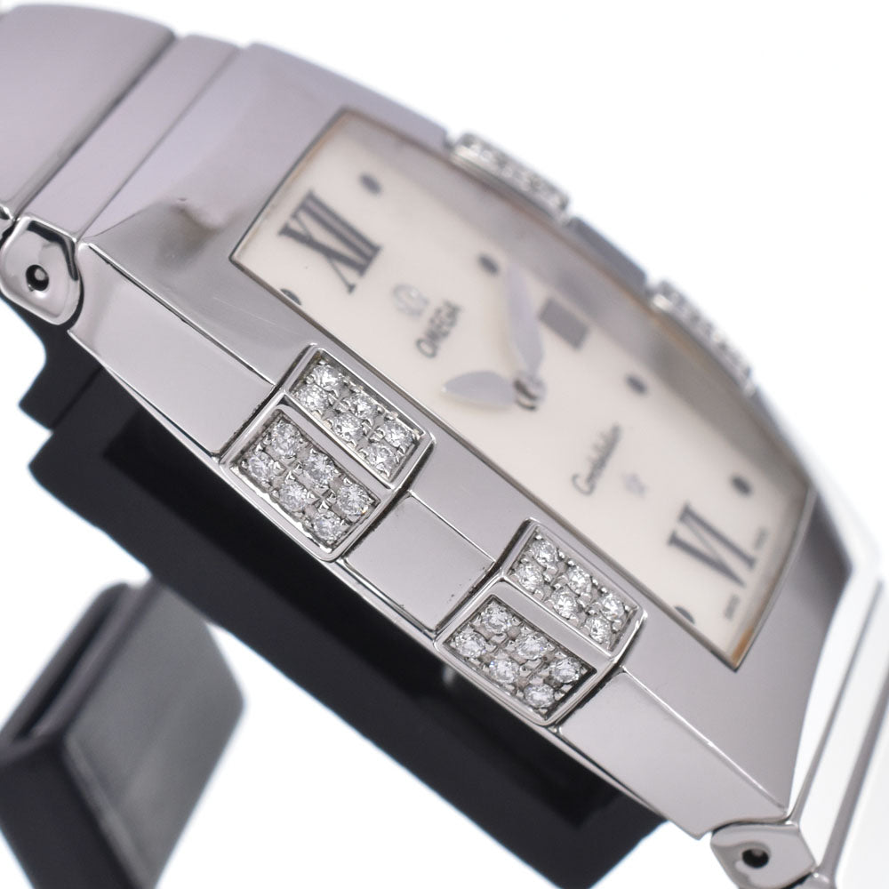 OMEGA Constellation 1586.70 Diamond Bezel White shell Dial Quartz Ladies
 Watch J#147523